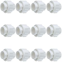 12-Pack 3/4 in. Schedule 40 PVC Unions w/ O-Ring Threaded-Type Pipe Fittings