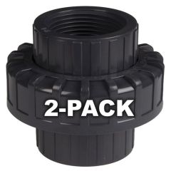 2-Pack 1 in. Schedule 80 PVC Unions Threaded-Type Fittings ASTM D2467/F1970