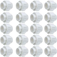 20-Pack 3/4 in. Schedule 40 PVC Unions w/ O-Ring Threaded-Type Pipe Fittings