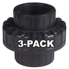 3-Pack 1 in. Schedule 80 PVC Unions Threaded-Type Fittings ASTM D2467