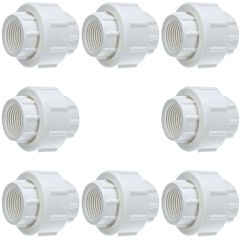 8-Pack 3/4 in. Schedule 40 PVC Unions w/ O-Ring Threaded-Type Pipe Fittings