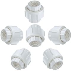 6-Pack 3/4 in. Schedule 40 PVC Unions w/ O-Ring Threaded-Type Pipe Fittings ASTM D2466/F1970