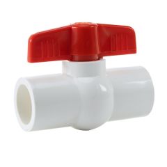 1 in. Schedule 40 PVC Compact Ball Valve Threaded-Fitting