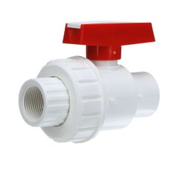 3/4 in. Schedule 40 PVC Single Union Ball Valve FPTxFPT Threaded-Fitting for Sch40/80 Pipe Fittings