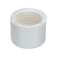1-1/2 in. Schedule-40 PVC Female-Threaded End Cap Pipe Fitting Pro Plumbing-Grade NSF SCH40 ASTM D2466 1.5" FPT