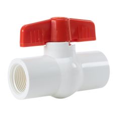 3/4 in. Schedule 40 PVC Compact Ball Valve Threaded-Fitting FPTxFPT for SCH40/SCH80 Pipes