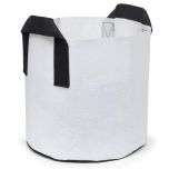 247Garden 7-Gallon Aeration Fabric Pot/Planting Grow Bag w/Handles (White w/Black Handles 12H x 13D)