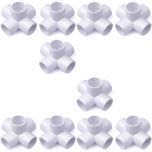 10-Pack 1/2 in. PVC 5-Way Elbow Fittings ASTM SCH40 Furniture-Grade Connectors