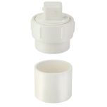 247Garden 1-1/2 in. PVC Sewer Cleanout Adapter with Plug Pipe Fitting, PVC DWV Flush Sewer Cleanout Cap, PVC DWV Coupling, 1.5-Inch, Hub X Hub Connection, for use with 1-1/2-Inch Sewer and Drain Pipe ASTM D2665 NSF