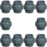 10-Pack 1/2 in. Schedule 80 PVC Unions SCH80 Pipe Repair/Joint Fittings Socket-Type ASTM D2467/F1970