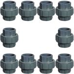 10-Pack 1 in. Schedule 80 PVC Unions Sch-80 Pipe Repair Fittings Slip/Socket ASTM D2467/F1970