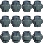 12-Pack 1/2 in. Schedule 80 PVC Unions SCH80 Pipe Repair/Joint Fittings Socket-Type ASTM D2467/F1970