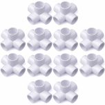 12-Pack 1/2 in. PVC 5-Way Elbow Fittings ASTM SCH40 Furniture-Grade Connectors