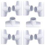 10-Pack 1/2" Tee PVC Furniture-Grade Fittings ASTM SCH40