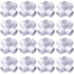 16-Pack 1/2 in. PVC 5-Way Elbow Fittings ASTM SCH40 Furniture-Grade Connectors