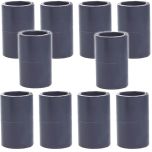 10-Pack 1 in. Schedule-80 PVC Couplings Slip/Straight/Socket Fittings NSF ASTM D2467