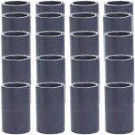 20-Pack 1 in. Schedule-80 PVC Couplings Slip/Straight/Socket Fittings NSF ASTM D2467