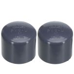 2-Pack 1.5 in. Schedule-80 PVC End Caps Slip/Socket Pipe Fittings NSF ASTM D2467 SCH80