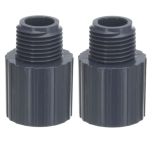 2-Pack 1 in. SCH-80 PVC Male Adapters Pipe Fittings NSF ASTM D2467/D2464 NPT