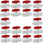 18-Pack 1/2 in. PVC Compact Ball Valves Schedule-40 Pipe Fittings Slip/Socket