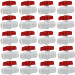 20-Pack 1/2 in. PVC Compact Ball Valves Schedule-40 Pipe Fittings Slip/Socket