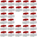 28-Pack 1/2 in. PVC Compact Ball Valves Schedule-40 Pipe Fittings Slip/Socket