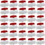 30-Pack 1/2 in. PVC Compact Ball Valves Schedule-40 Pipe Fittings Slip/Socket