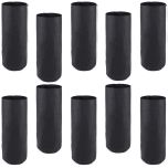 247Garden 2-Gallon Skinny Tall Aeration Fabric Pot/Deep Aeration Plant Grow Bag 6D x 16H Black 10-Pack