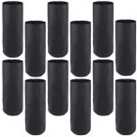 247Garden 2-Gallon Skinny Tall Aeration Fabric Pot/Deep Aeration Plant Grow Bag 6D x 16H Black 12-Pack