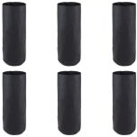 6-Pack 5-Gallon Skinny Tall Black Fabric Pots/Deep Aeration Plant Grow Bags 9D x 18.5H w/Adjustable/Foldable Height