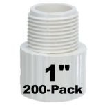 200pcs 1 in. Schedule-40 PVC Male Adapter Pipe Fitting NSF SCH40 ASTM D2466 1" NPT x Slip