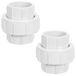 2-Pack 1 in. PVC Pipe Union w/ O-Ring for SCH40/SCH80 PVC Pipe Socket-Fitting (SxS) ASTM D2466/F1970