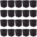 247Garden 1-Gallon Basic Transplanter Grow Bag/Aeration Fabric Pot (Black 6H x 7D) 20-Pack