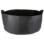 247Garden 100-Gallon Short Aeration Fabric Pot/Vegetable Grow Bag w/Handles (300GSM Black 14H x 46D)