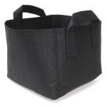 247Garden 1-Gallon Square Aeration Fabric Pot Planting Grow Bag w/Handles (Black 6.5 x 6.5 x 5.5)