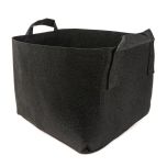 247Garden 20-Gallon Square Aeration Fabric Pot Planting Grow Bag w/Handles Black 18 x 18 x 14.5