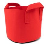 247Garden 3-Gallon Red Aeration Fabric Pot/Plant Grow Bag w/Handles + Black Base 9H x 10D