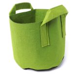 247Garden 3-Gallon Green Aeration Fabric Pot/Plant Grow Bag w/Handles 260GSM  9H x 10D