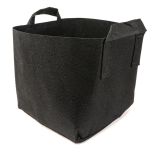 247Garden 4-Gallon Square Aeration Fabric Pot Planting Grow Bag w/Handles (Black 9.7 x 9.7 x 9.7)