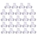 247Garden ASTM SCH40 3-Way PVC Elbow Fitting Connectors for 3/4" Pipes (Commercial+Furniture Grade, UV-Proof) - Compatiable w/247Garden 3/4" PVC Frame Grow Bed/Raised Garden Kit 24-Pack