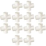 12-Pack 1/2 in. Cross Schedule-40 PVC Fittings NSF ASTM D2466 Plumbing-Grade