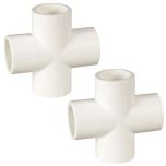 2-Pack 1 in. SCH-40 PVC Cross Fittings ASTM D2466 1"