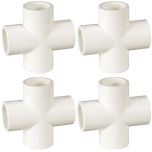 4-Pack 1 in. SCH-40 PVC Cross Fittings ASTM D2466 1"