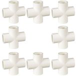 8-Pack 1 in. SCH-40 PVC Cross Fittings ASTM D2466 1"