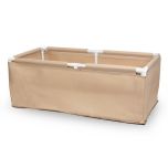 FreeShip 1Pc 2X4 PVC Frame Fabric Grow Bed/Raised Vegetable Flower Garden Bag (60-Gallon Tan)