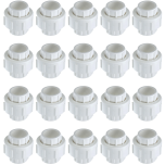 20-Pack 3/4 in. Schedule 40 PVC Unions w/ O-Ring Slip/Socket Pipe Fittings ASTM D2466/F1970