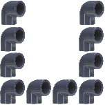 10-Pack 3/4 in. SCH-80 PVC 90-Degree Elbow Fittings NSF ASTM D2467 Slip/Socket