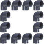 12-Pack 3/4 in. SCH-80 PVC 90-Degree Elbow Fittings NSF ASTM D2467 Slip/Socket