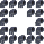 20-Pack 3/4 in. SCH-80 PVC 90-Degree Elbow Fittings NSF ASTM D2467 Slip/Socket