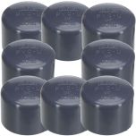 8-Pack 3/4 in. SCH-80 PVC End Caps Slip/Socket NSF ASTM D2467